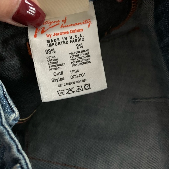 Citizens Of Humanity Faye #003 Jeans Blue Size 28 - Picture 8 of 8